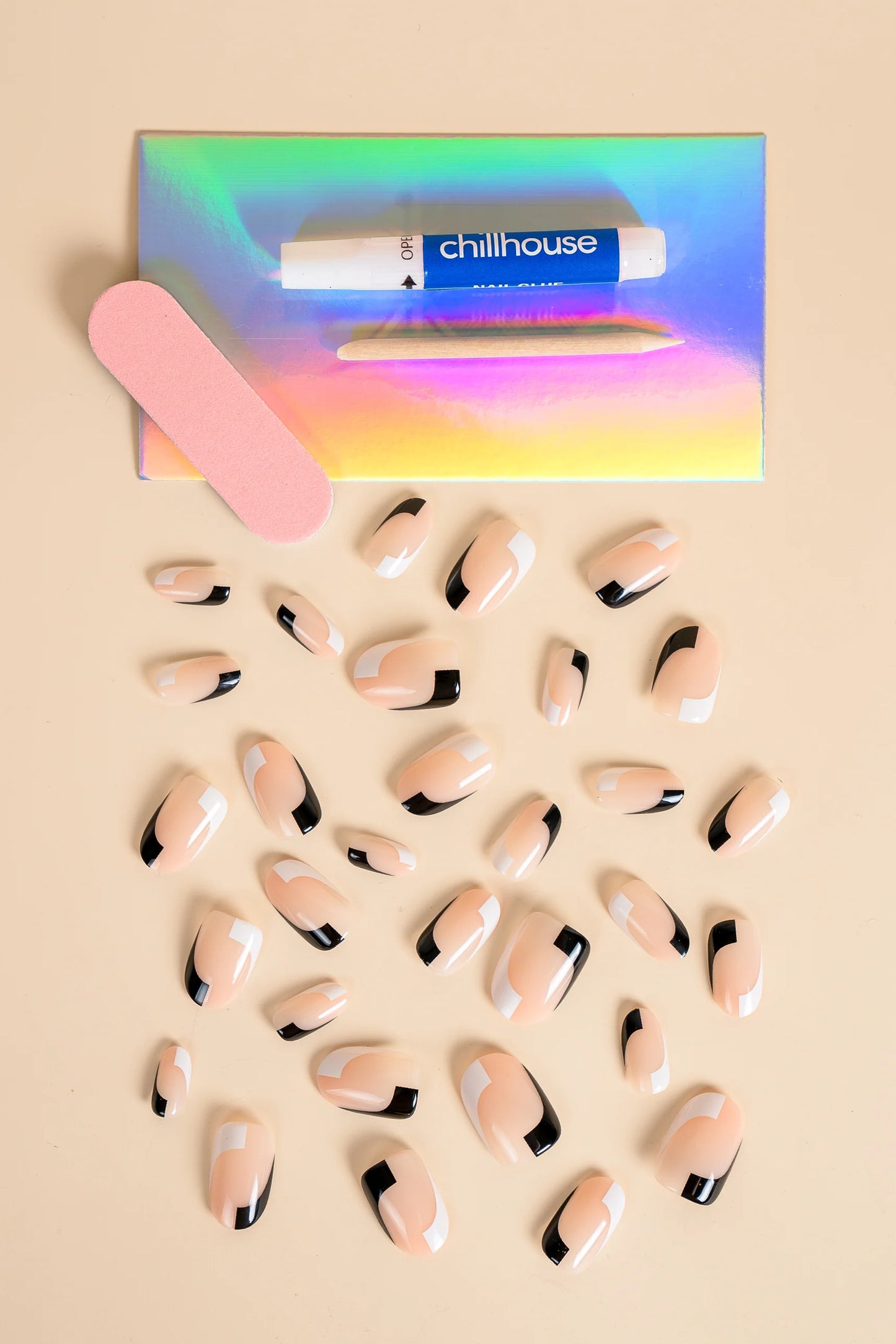 Chillhouse Chill Tips Long Lasting Nail Art Manicures | Black Tie Affair