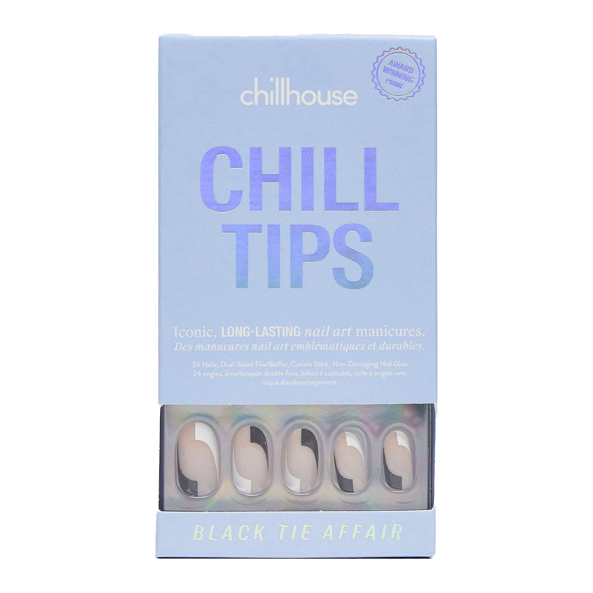 Chillhouse Chill Tips Long Lasting Nail Art Manicures | Black Tie Affair
