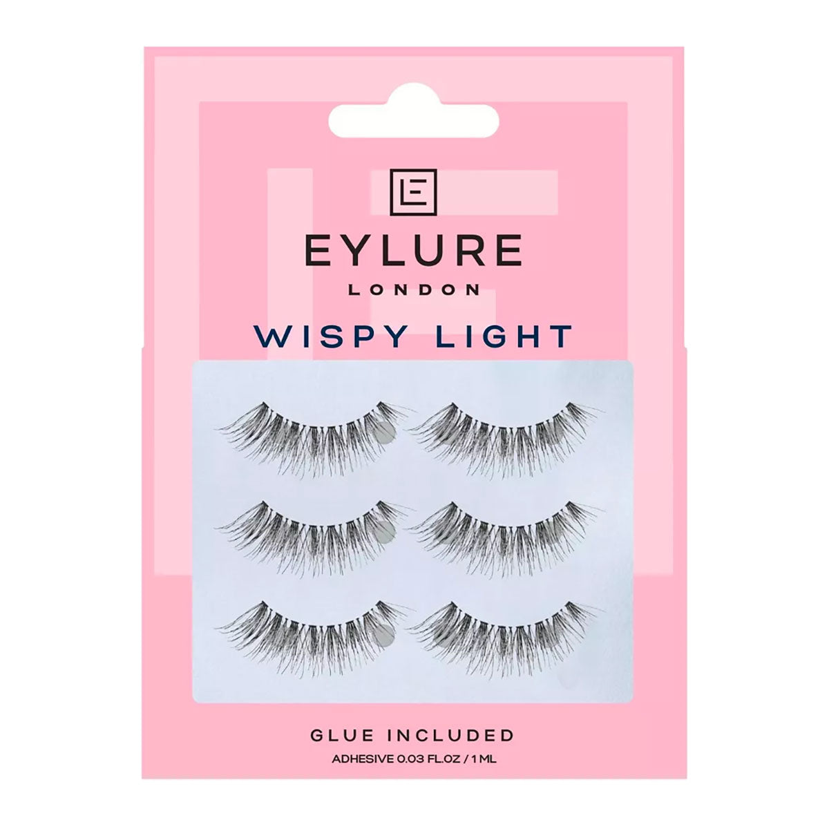Eylure London Wispy Light Reusable Glue Included | No. 117 x 3 Pares