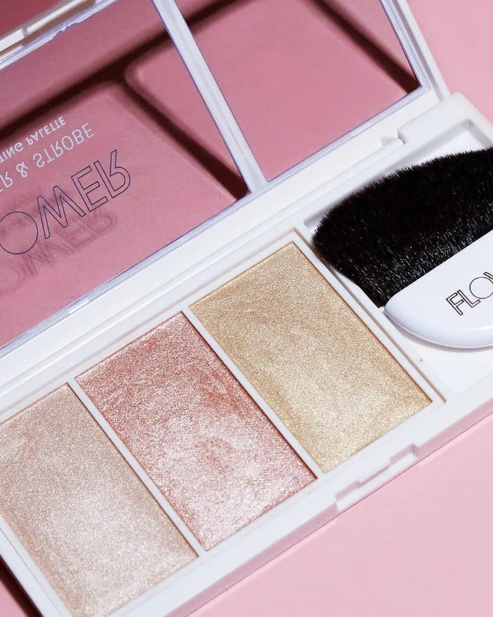 Flower Beauty Shimmer & Strobe Highlighting Palette | Champagne Shimmer