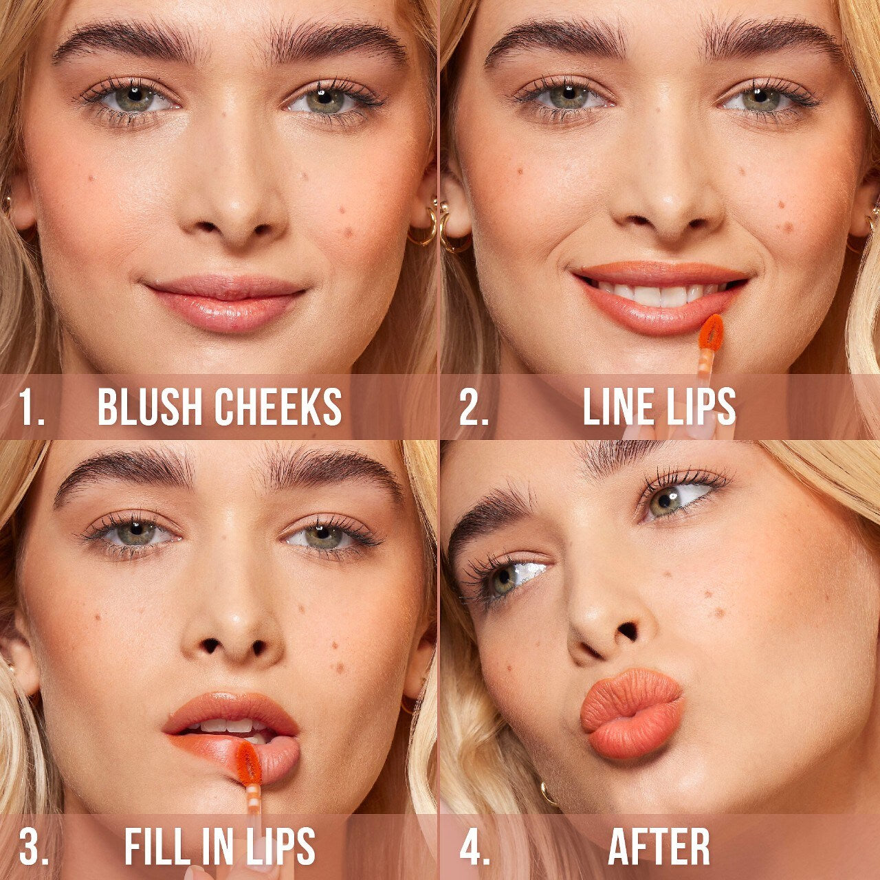 Huda Beauty Lip Blush Cream Lip & Cheek Stain | Rosy Kiss