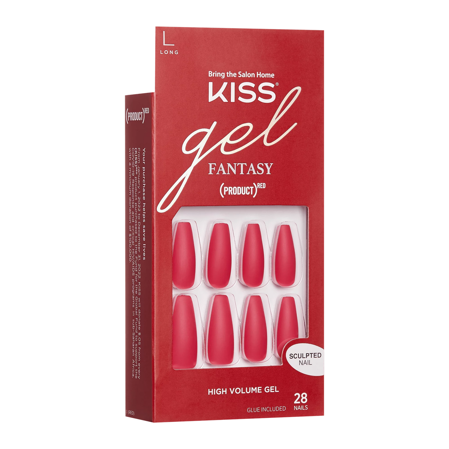 Kiss Gel Fantasy Sculpted Nails (PRODUCT)RED | Love