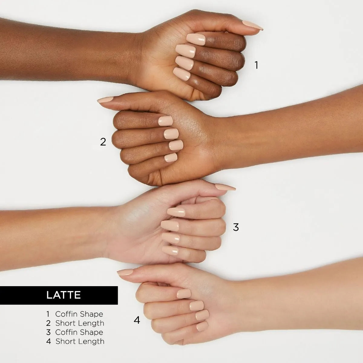 Kiss imPRESS Color Press-On Manicure | Latte