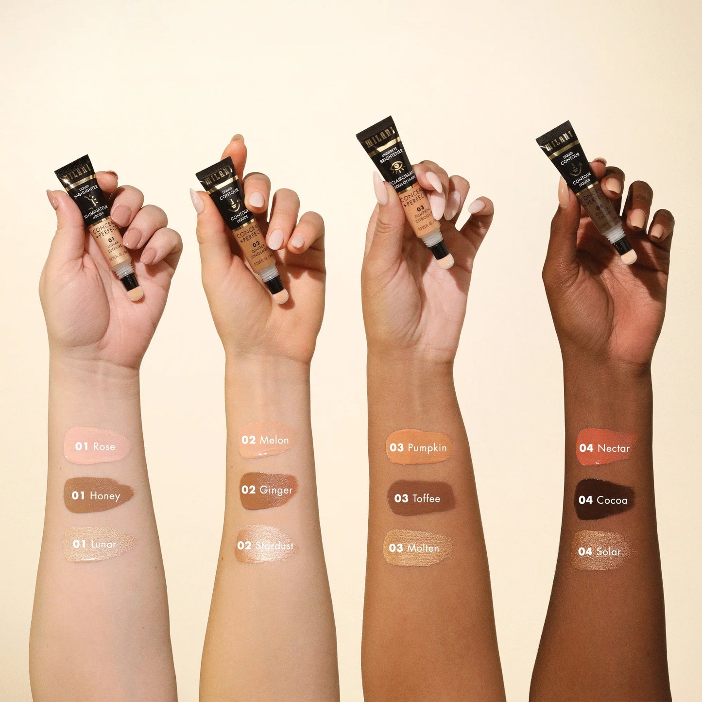 Milani Conceal + Perfect Liquid Highlighter | 02 Stardust
