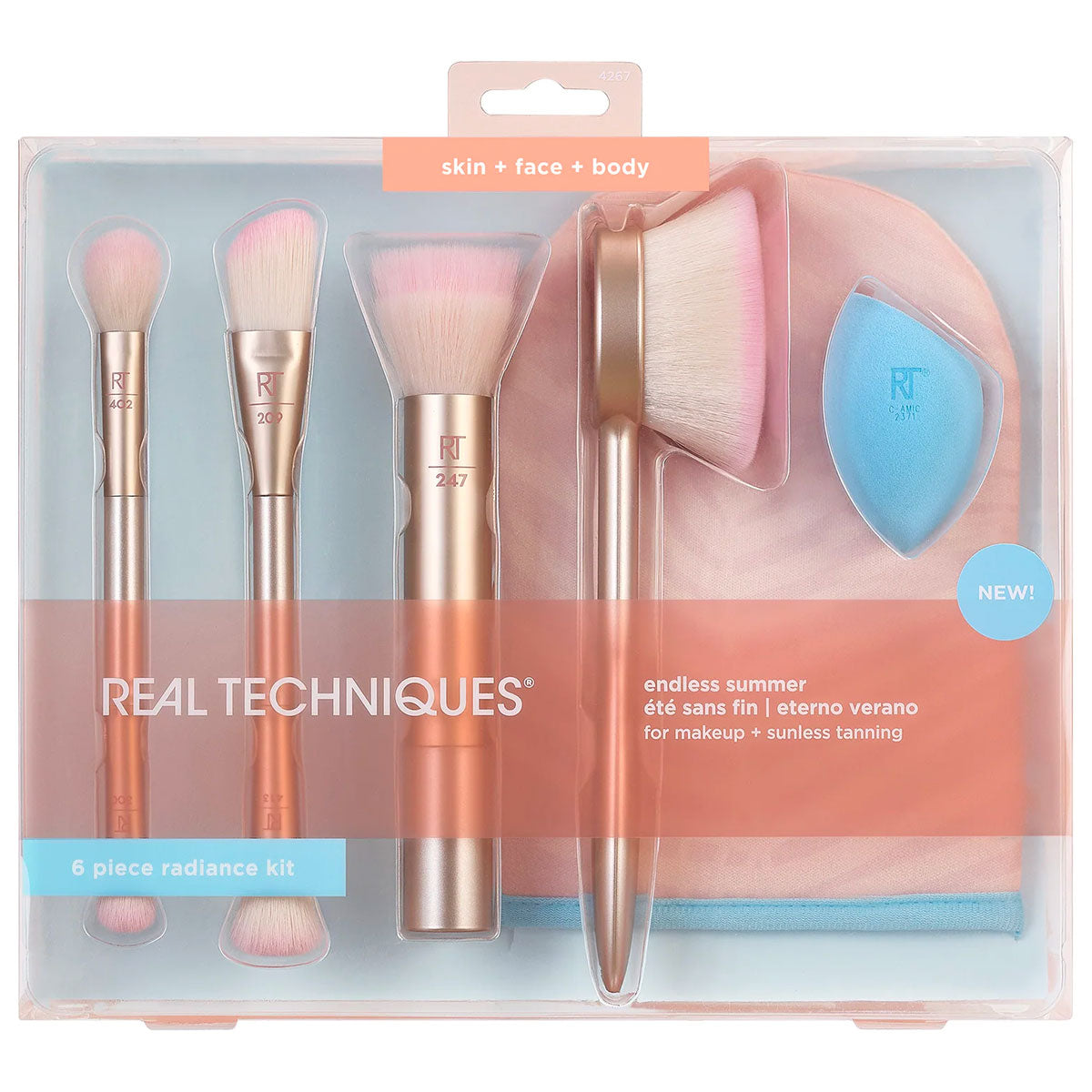 Real Techniques Endless Summer Makeup + Sunless Tanning Brush Set