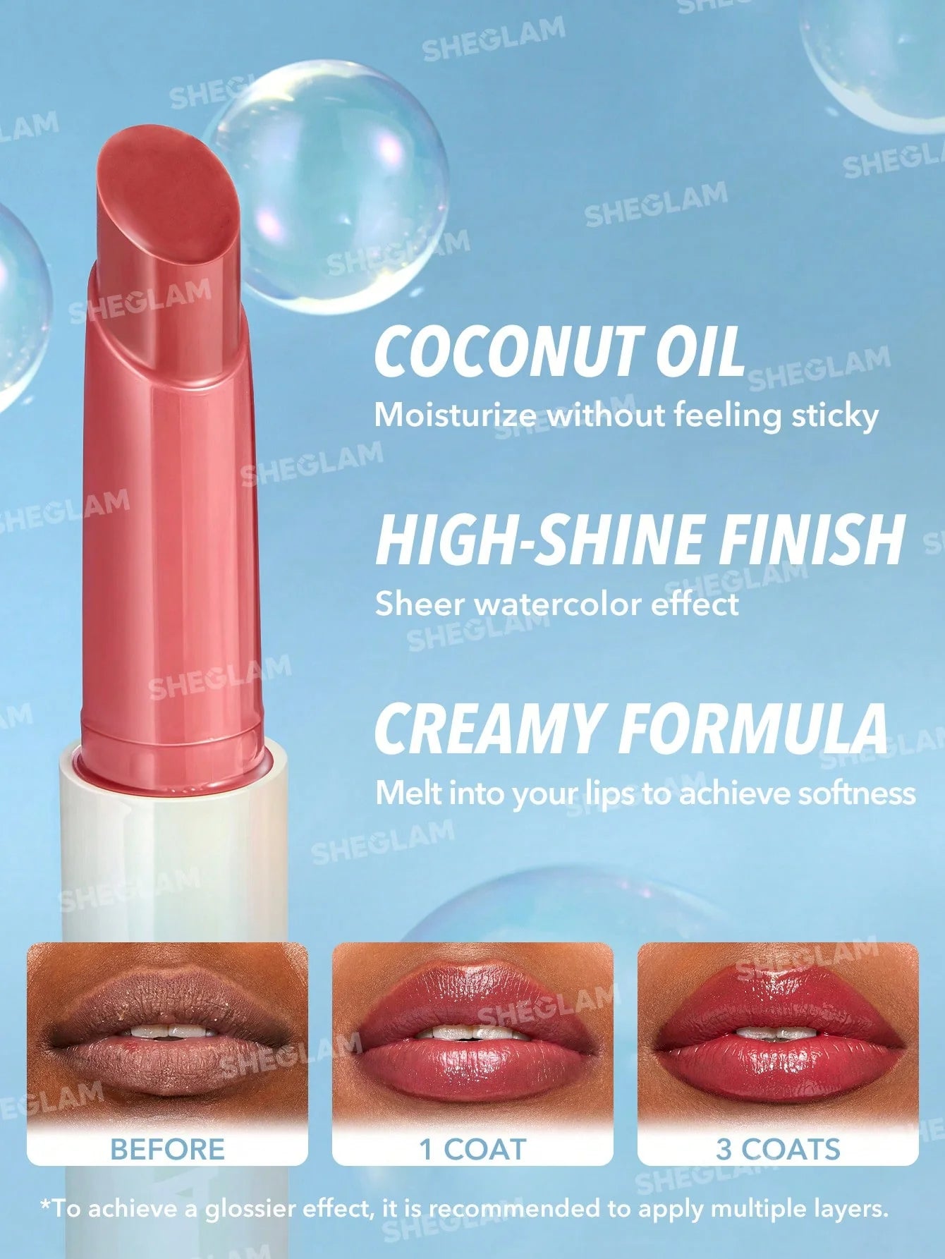 SheGlam Pout-Perfect Shine Lip Plumper | First Crush
