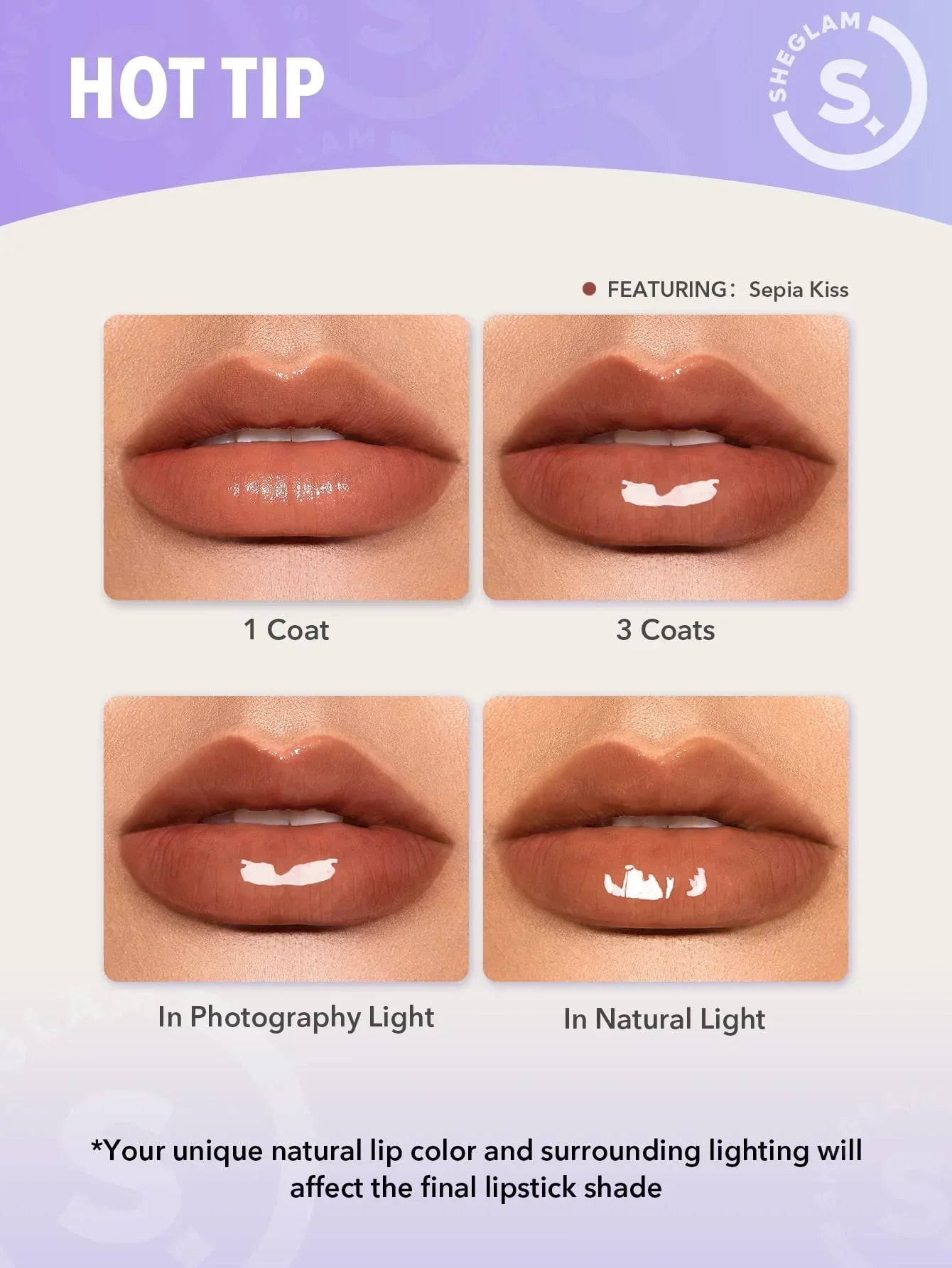SheGlam Pout-Perfect Shine Lip Plumper | Mahogany Magic