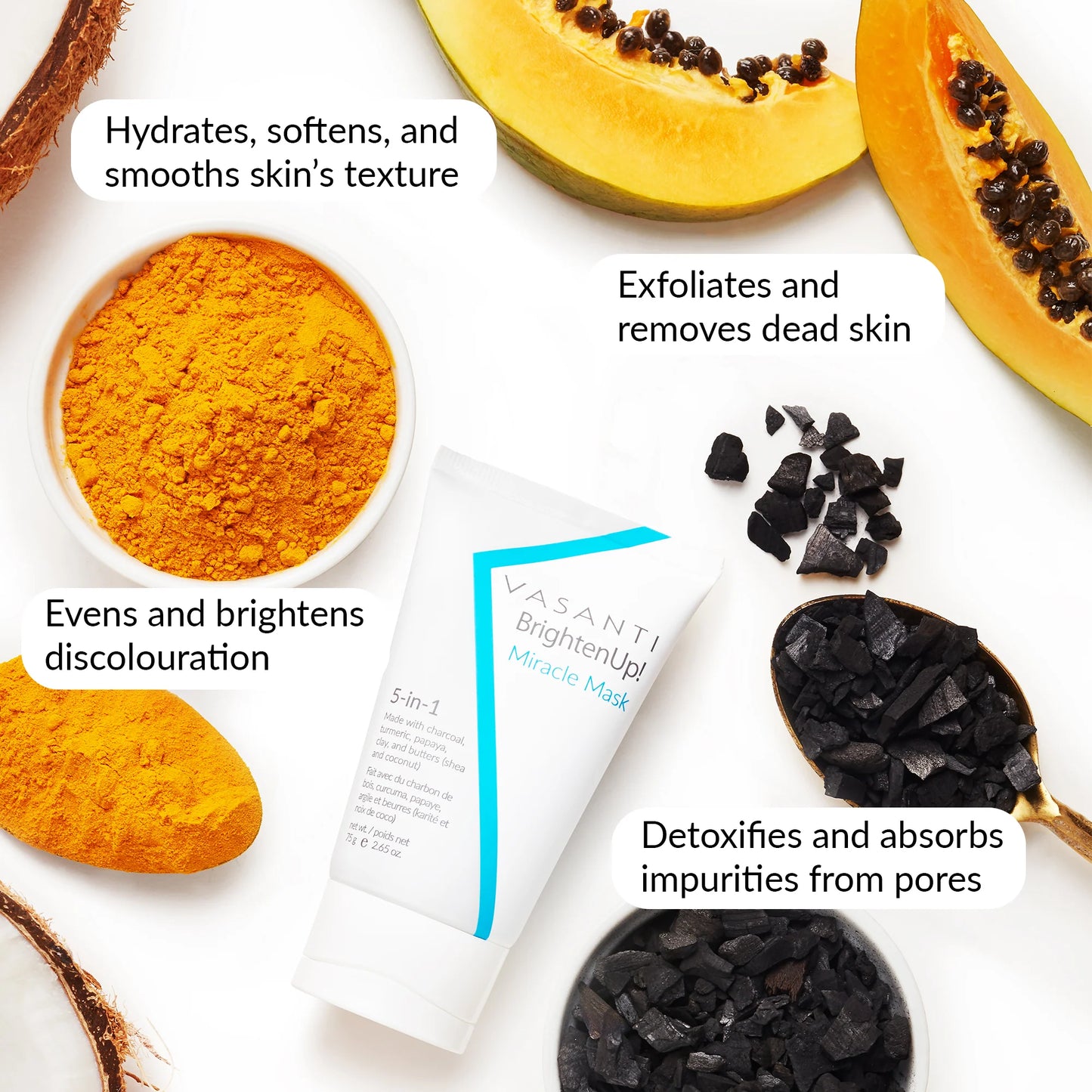 Vasanti Brighten Up! 5 in 1 Miracle Mask 75 g