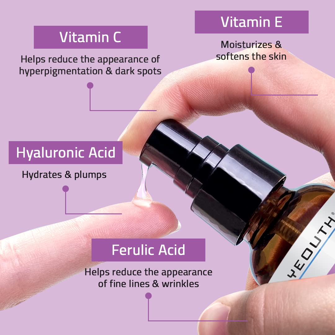 Yeouth Anti-Aging Super Serum Vitamin C & E + Hyaluronic Acid & Ferulic Acid 30 ml