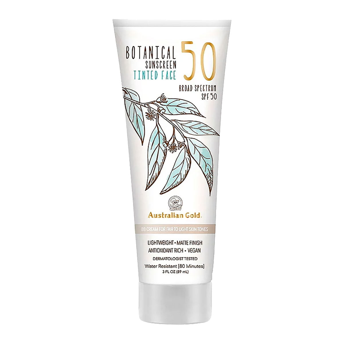 Australian Gold Botanical Protector Solar Mineral SPF 50 Tinted | Fair to Light