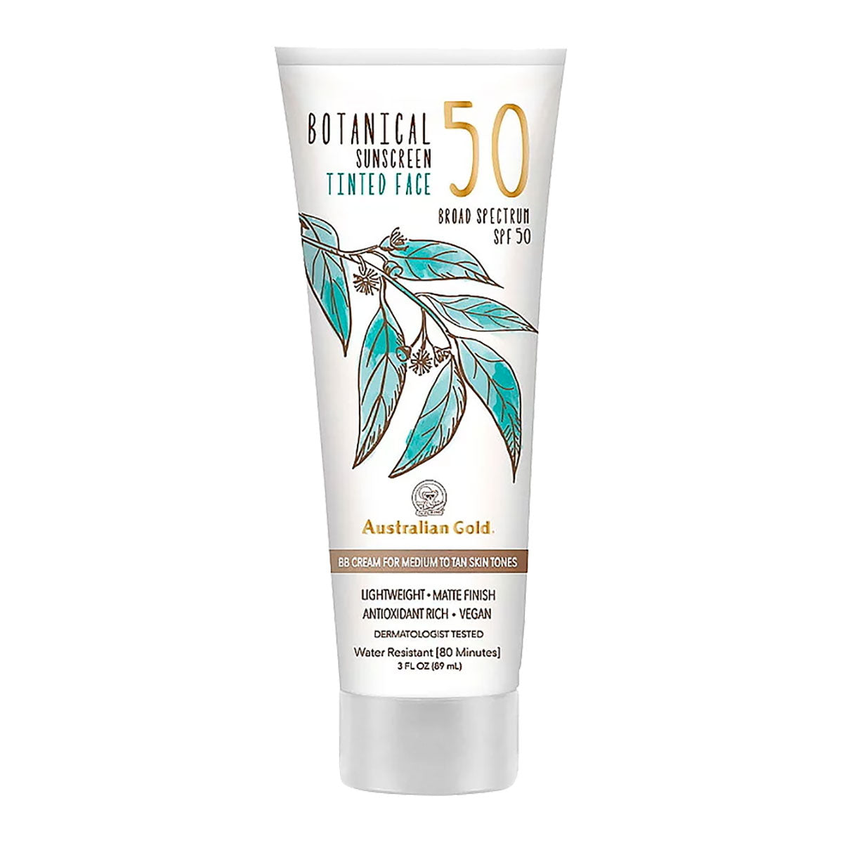 Australian Gold Botanical Protector Solar Mineral SPF 50 Tinted | Medium to Tan