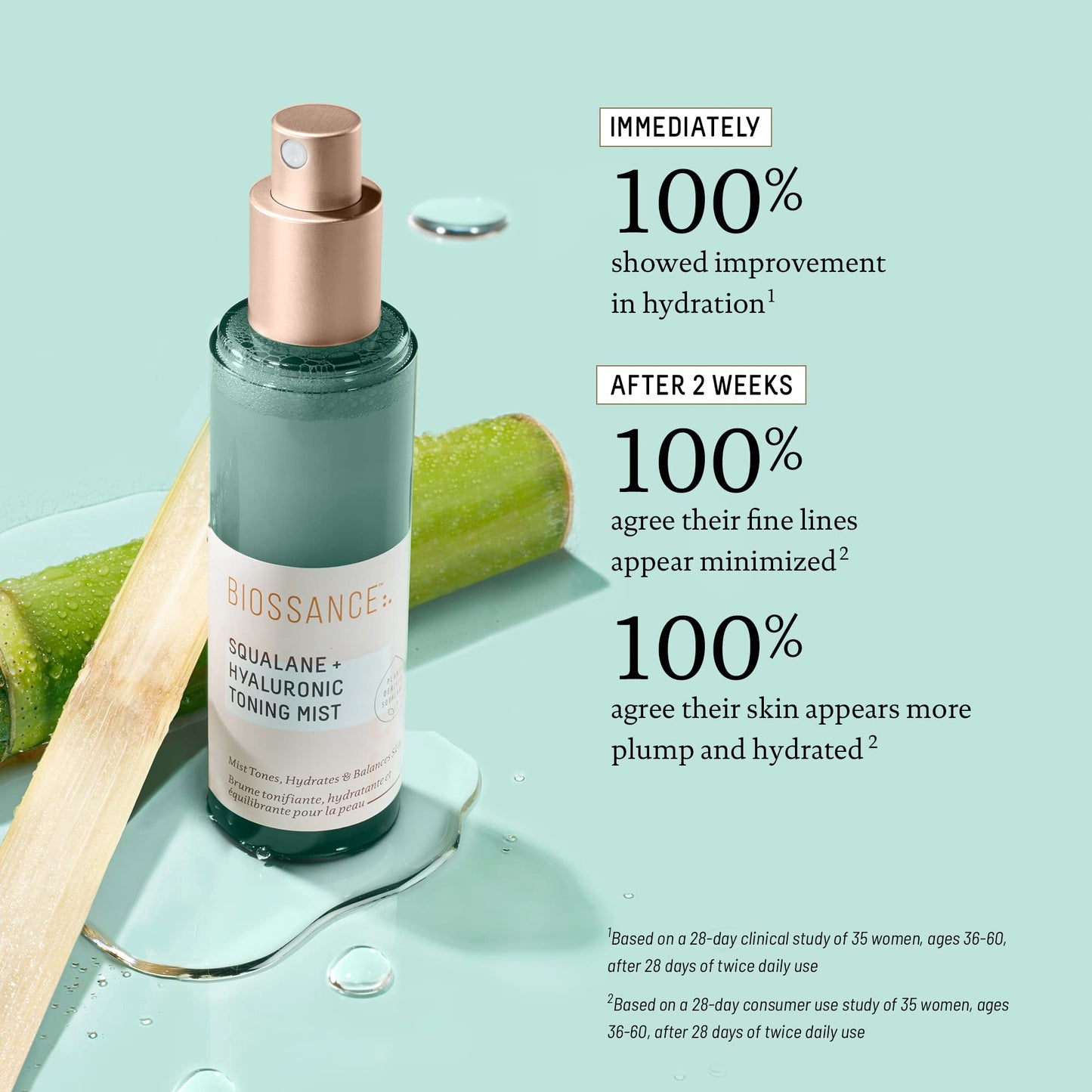 Biossance Squalane+Hyaluronic Toning Mist 30 ml