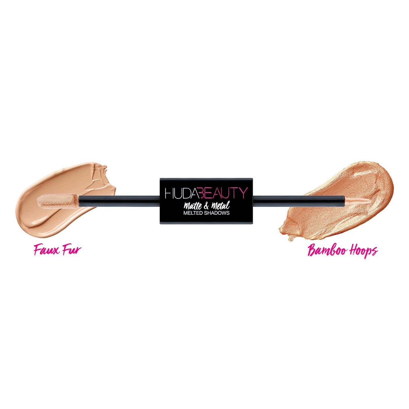 Huda Beauty Matte & Metal Melted Shadow | Faux Fur & Bamboo Hoops