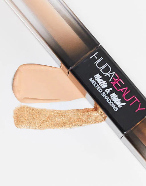 Huda Beauty Matte & Metal Melted Shadow | Faux Fur & Bamboo Hoops