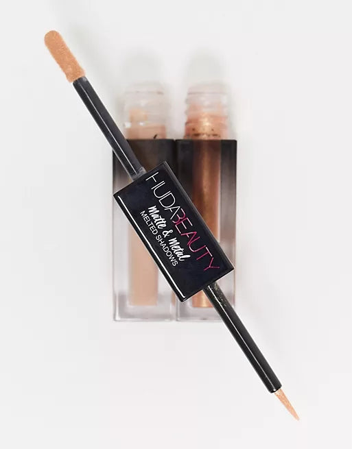 Huda Beauty Matte & Metal Melted Shadow | Faux Fur & Bamboo Hoops