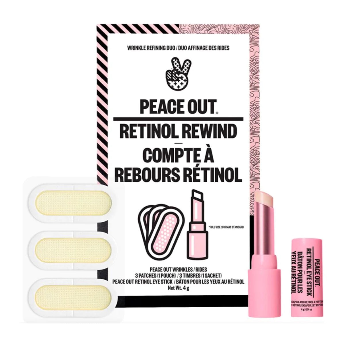 Peace Out Retinol Rewind Skincare Set 4g + 3 Patches