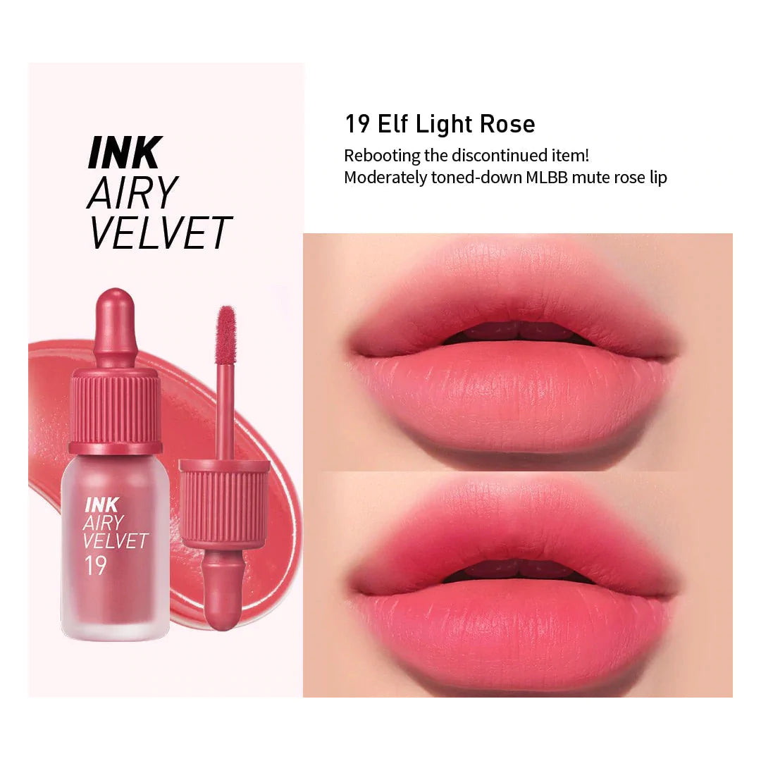 Peripera Ink Airy Velvet | 19 Elf Light Rose