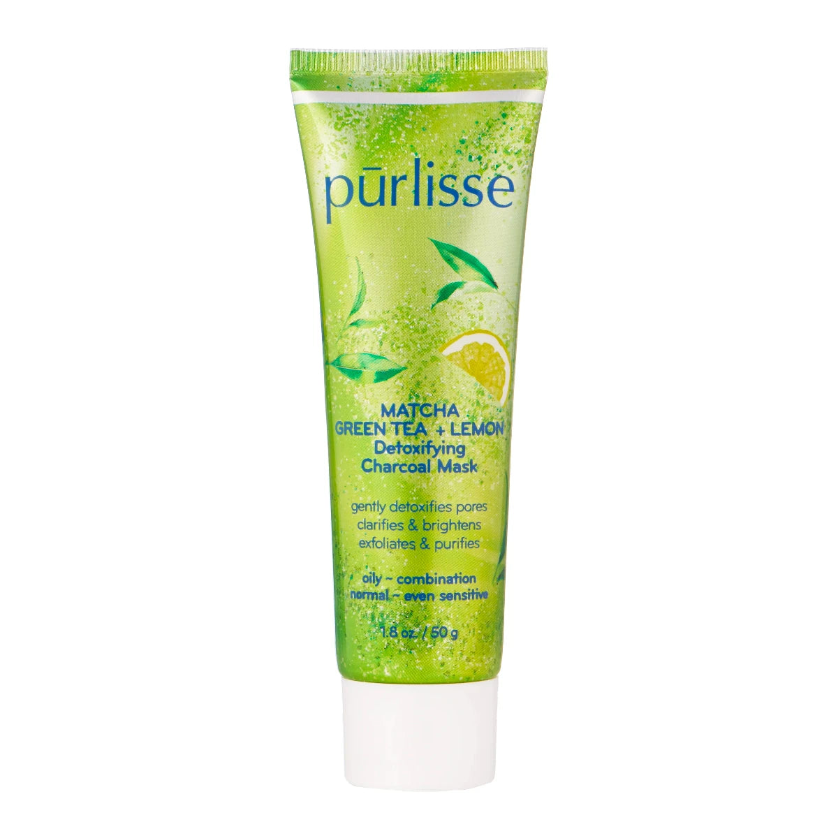 Purlisse Matcha Green Tea + Lemon Detoxifying Charcoal Mask 50 g