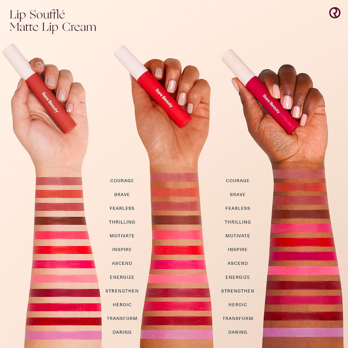 Rare Beauty Lip Souffle Matte Cream Lipstick | Courage
