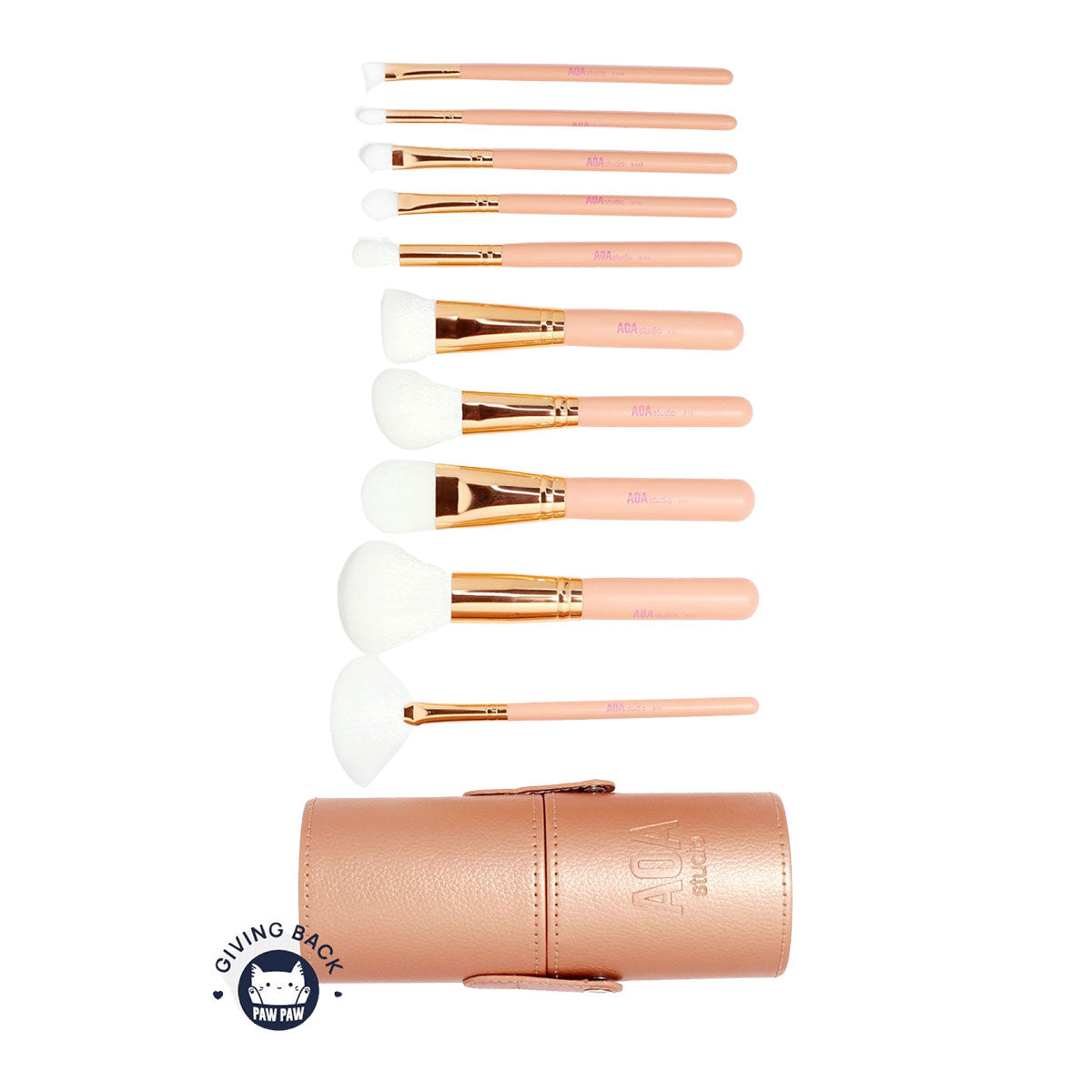 AOA Paw Paw Rose Gold Brush Set