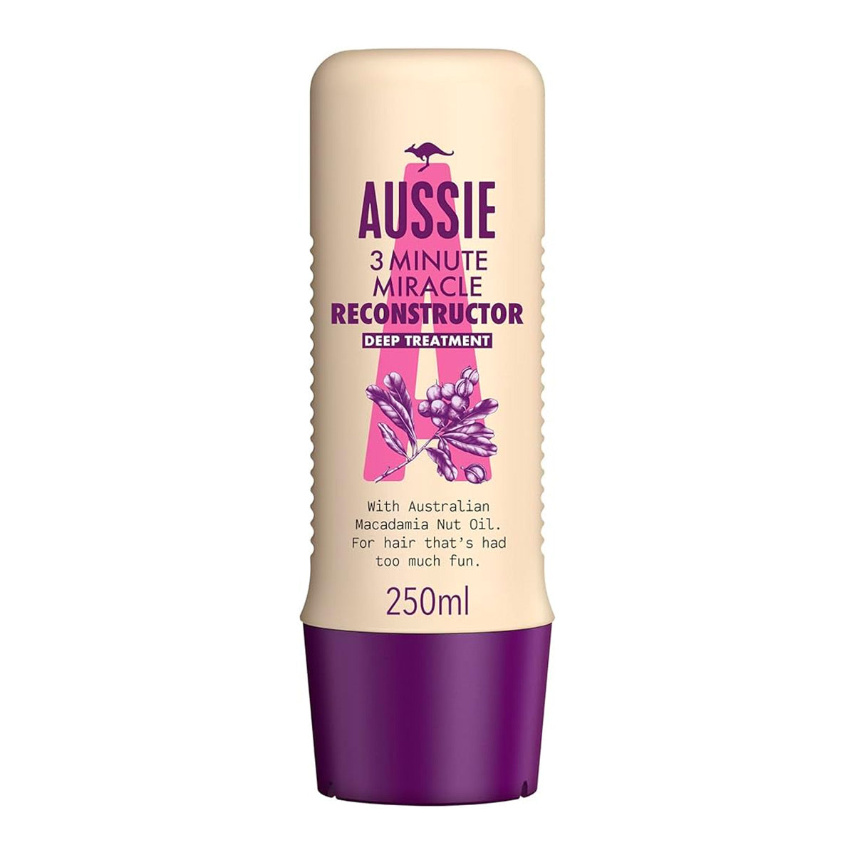 Aussie 3 Minute Miracle Reconstructor Deep Treatment With Australian Macadamia Nut Oil 250 ml