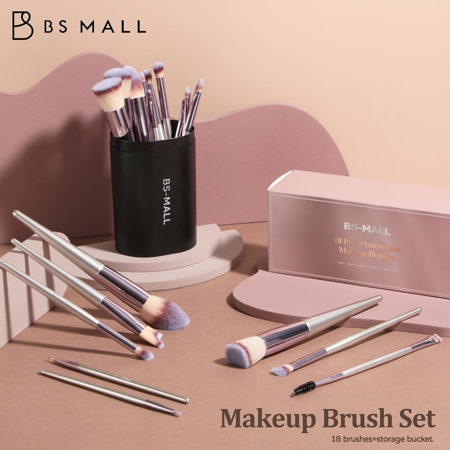 BS-MALL 18 Pieces Professional Makeup Brushes