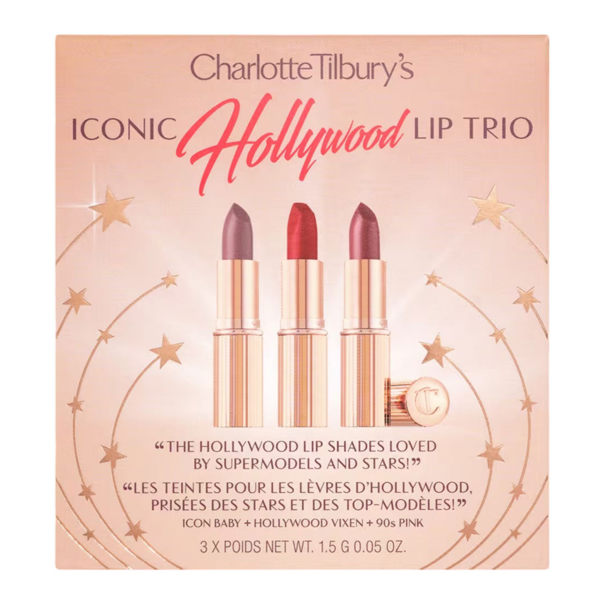 Charlotte Tilbury Iconic Hollywood Mini Lip Trio Kit