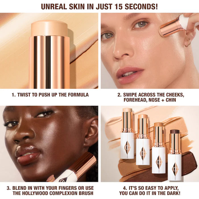 Charlotte Tilbury Unreal Skin Sheer Glow Tint Hydrating Foundation Stick | 3 Fair