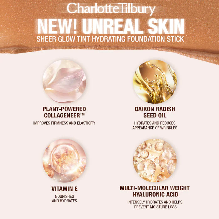 Charlotte Tilbury Unreal Skin Sheer Glow Tint Hydrating Foundation Stick | 3 Fair