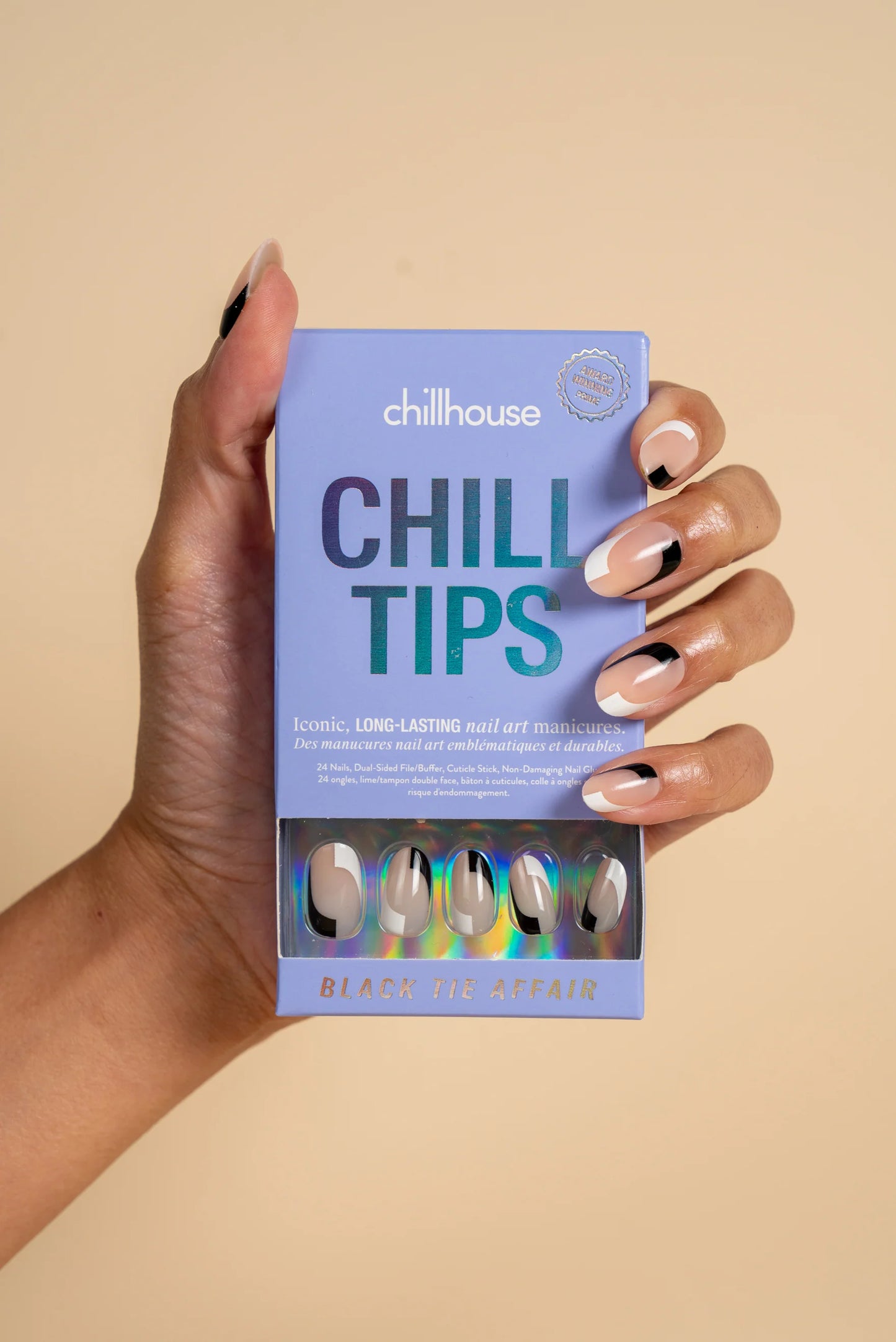 Chillhouse Chill Tips Long Lasting Nail Art Manicures | Black Tie Affair