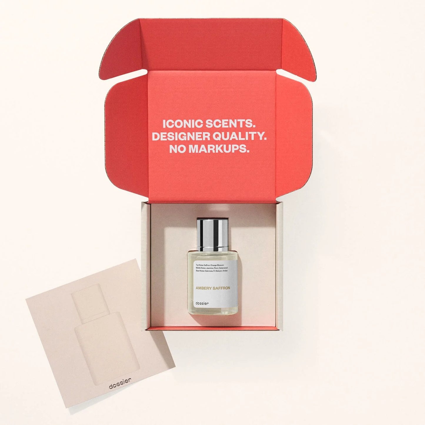 Dossier Ambery Saffron Eau de Parfum Inspired by MFK's Baccarat Rouge 540 50 ml