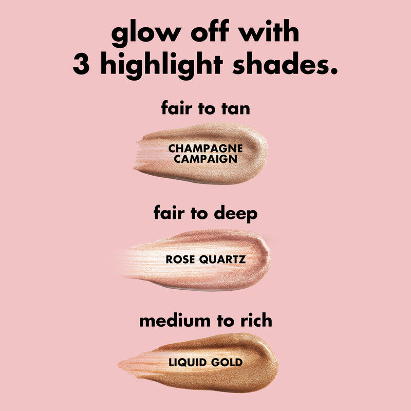 e.l.f. Halo Glow Beauty Wand Highlight | Champagne Campaign