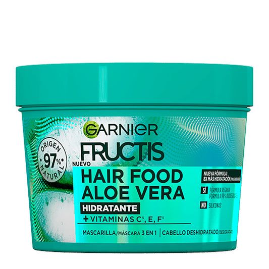 Garnier Fructis Hair Food Aloe Vera Mascarilla Intensiva 3 en 1 Hidratante 390 ml