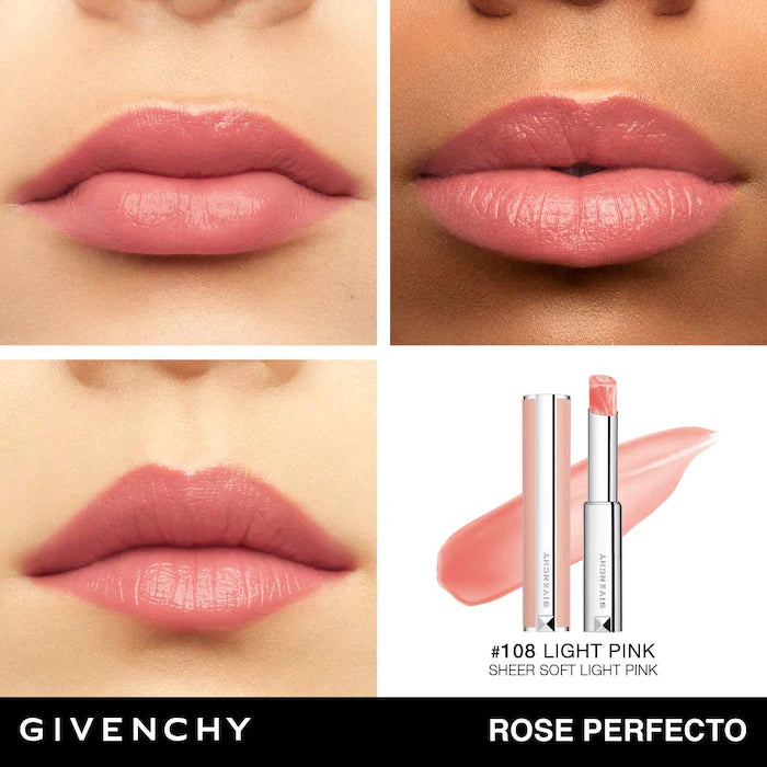 Givenchy Rose Perfecto Lip Balm 24H Hydration | 108 Light Pink