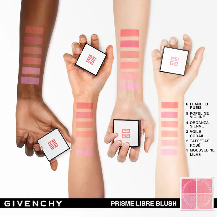 Givenchy Prisme Libre Loose Powder Blush 12H Radiance | 02 Taffetas Rosé