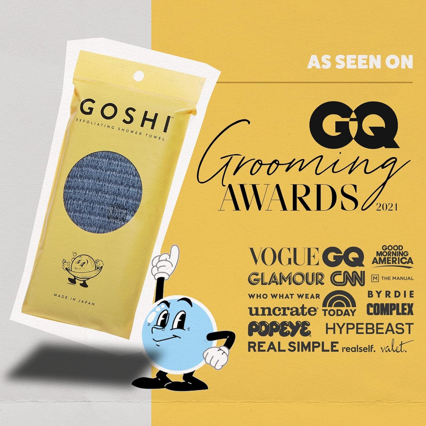 GOSHI Exfoliating Shower Towel