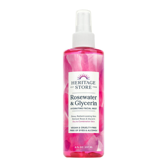Heritage Store Rosewater & Glycerin Hydrating Facial Mist 4 oz / 118 ml