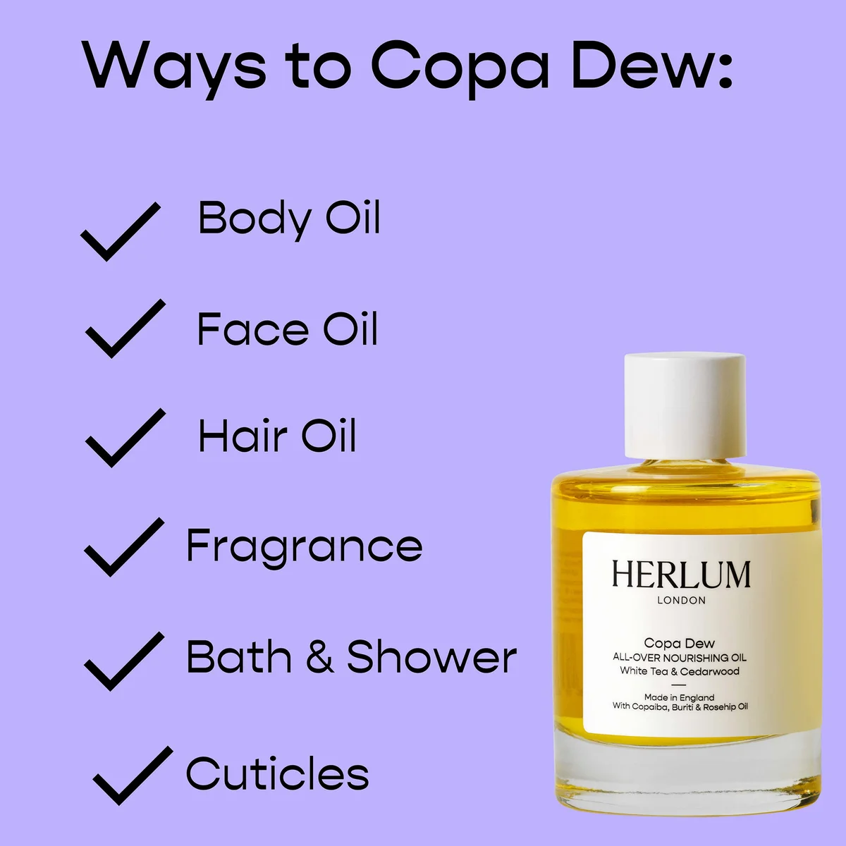 Herlum Copa Dew All Over Nourishing Oil 50 ml (Sin caja)