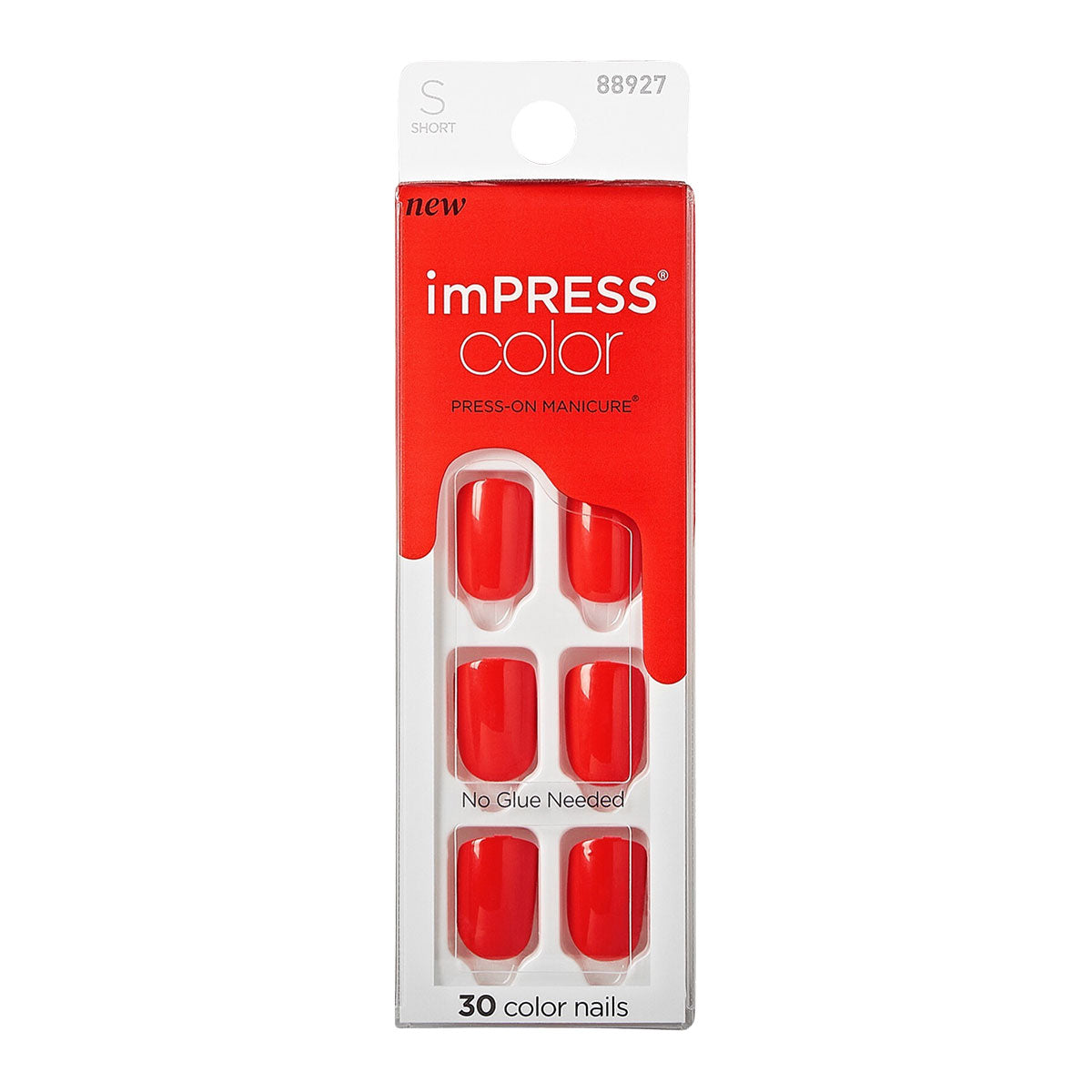 Kiss imPRESS Color Press-On Manicure | Succulent Red