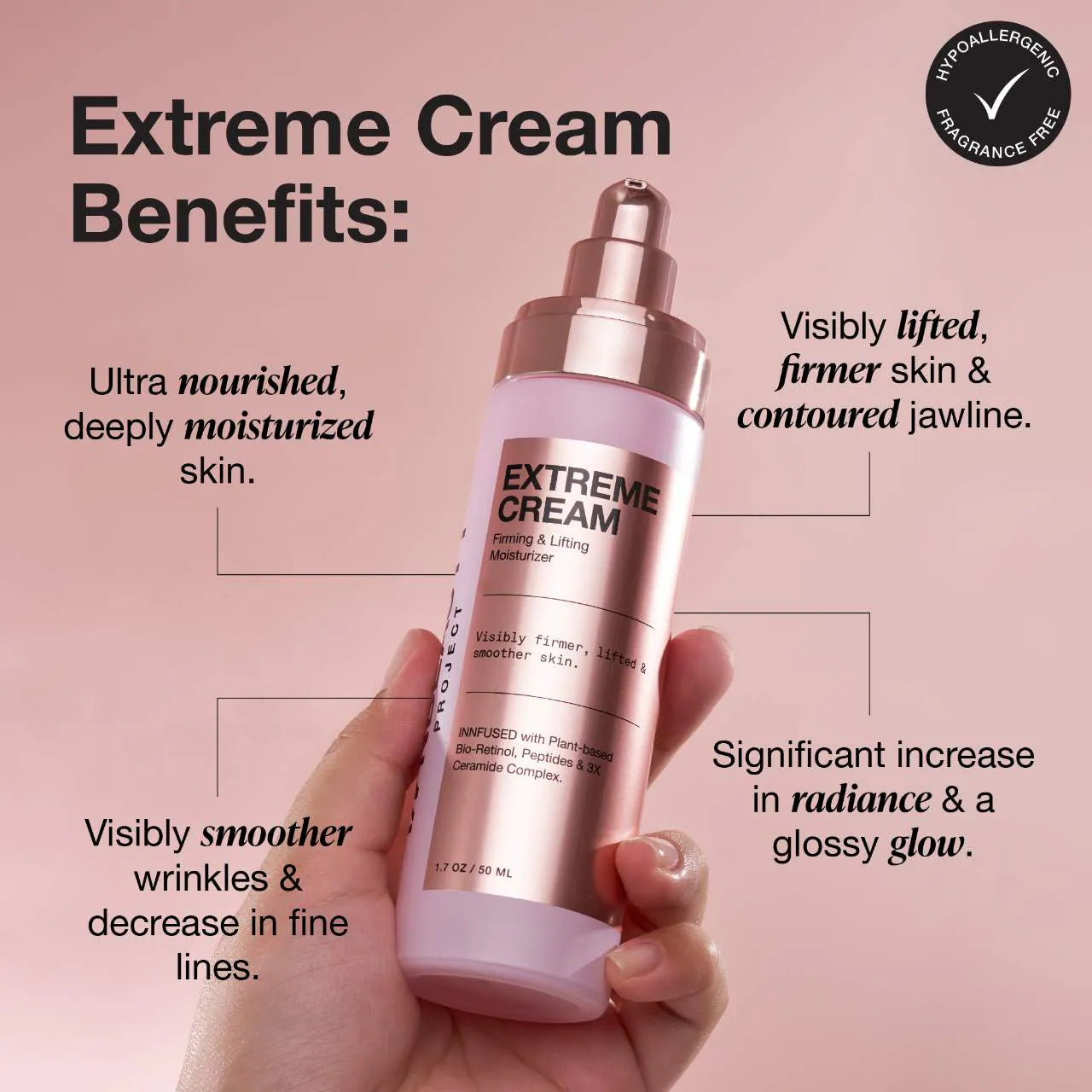 iNNBEAUTY PROJECT Extreme Cream Anti-Aging, Firming, & Lifting Refillable Moisturizer 50 ml