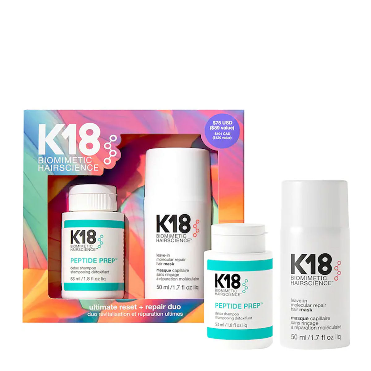 K18 Ultimate Reset + Repair Hair Mask and Shampoo Set