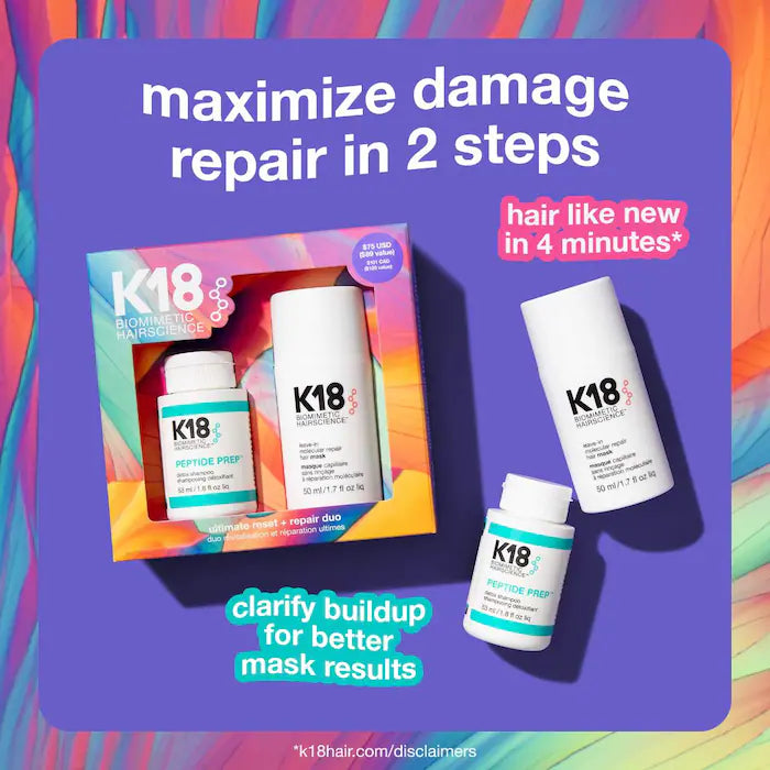 K18 Ultimate Reset + Repair Hair Mask and Shampoo Set