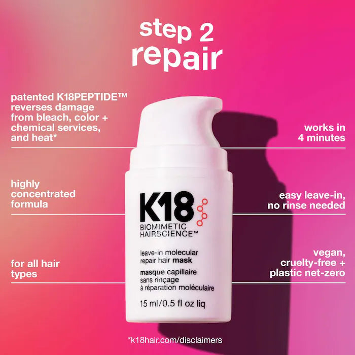 K18 Ultimate Reset + Repair Hair Mask and Shampoo Set