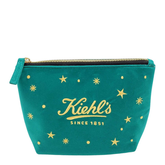 Kiehl's Emerald Velvet Makeup Bag