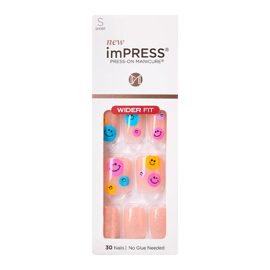 Kiss imPRESS Press-On Manicure | Smile Emoji (Wider Fit)