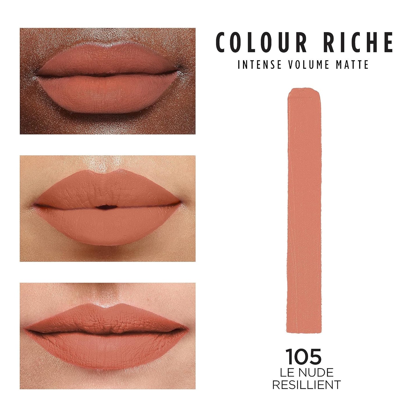 L'Oréal Colour Riche Intense Volume Matte Lipstick | 105 Le Nude Resilient