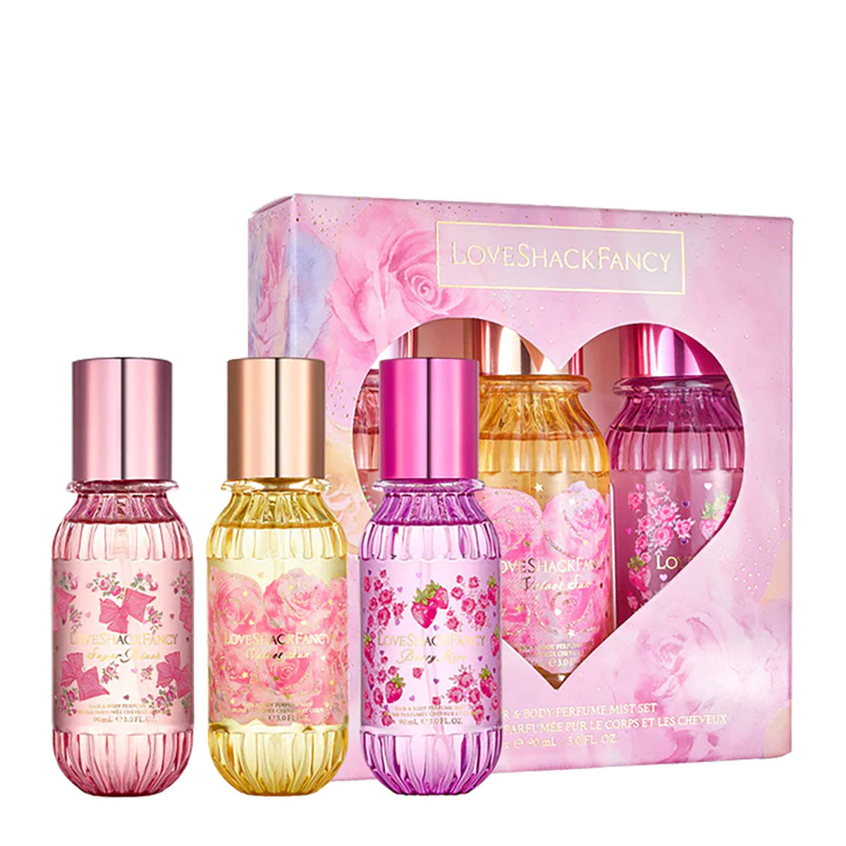 LoveShackFancy Have My Heart Mini Hair & Body Perfume Mist Set