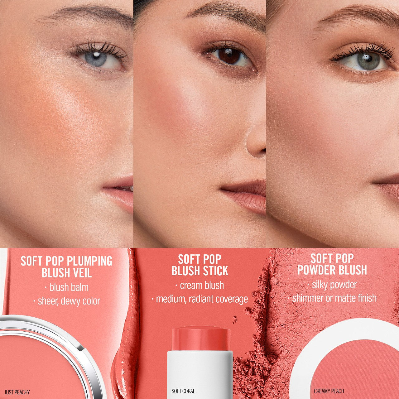 Makeup By Mario Soft Pop Plumping Blush Veil Cream Blush | Rose Crush