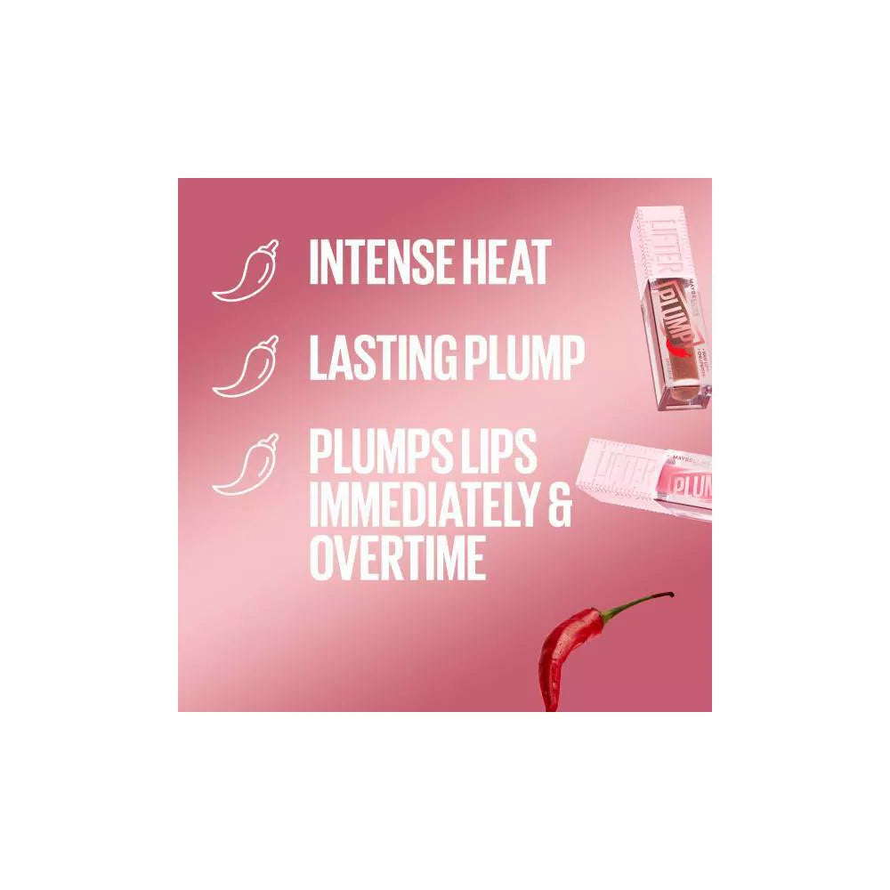 Maybelline Lifter Plump Lip Plumping Gloss with Hyaluronic Acid | Pink Sting