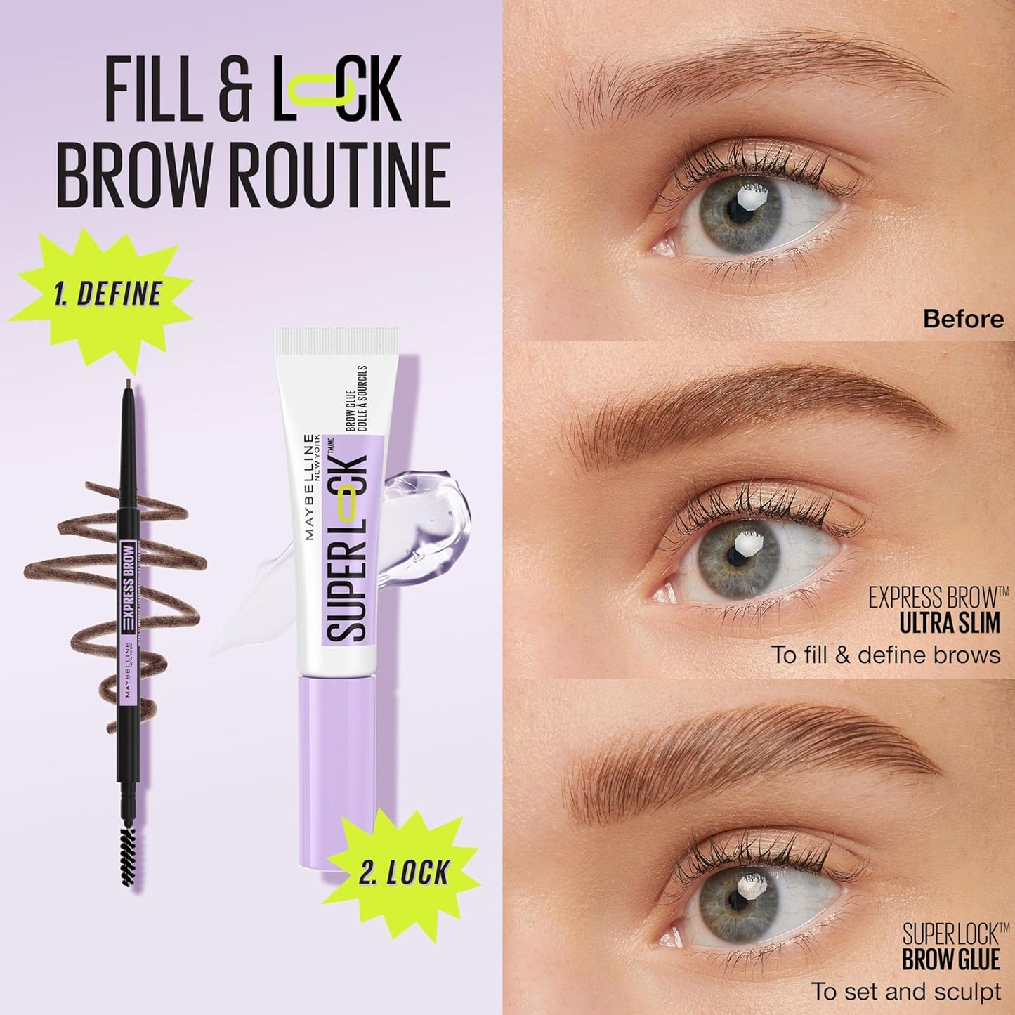 Maybelline Superlock Brow Glue | 000 Clear Transparent